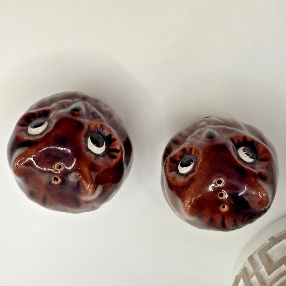 Vintage Owl Salt Pepper Shakers‎ San Juan Capistrano Mission Mid Century Pair